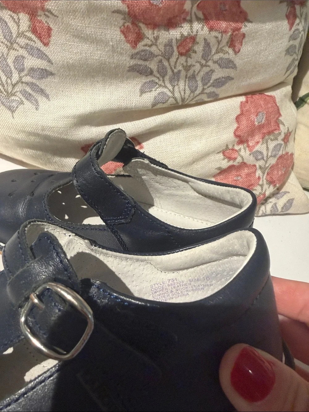 L’Amour Toddler Navy T-Strap Mary Jane